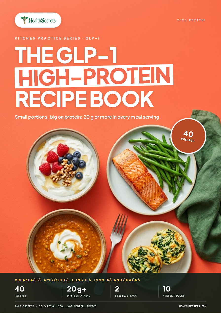 The GLP-1 High-Protein Recipe Book cover