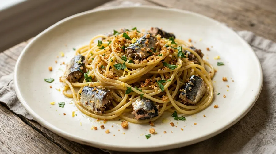 Sardine lemon pasta