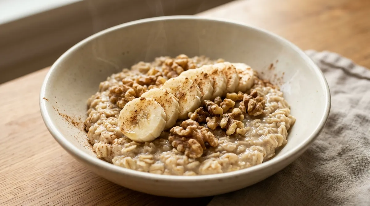 Banana walnut oatmeal: 92 mg sodium