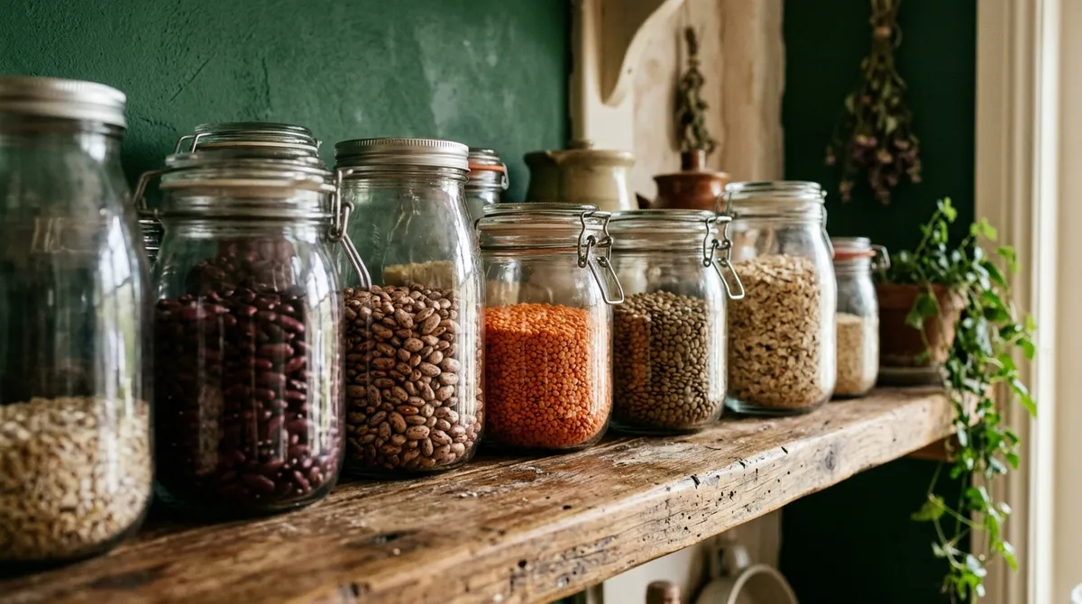 Beans, lentils and whole grains