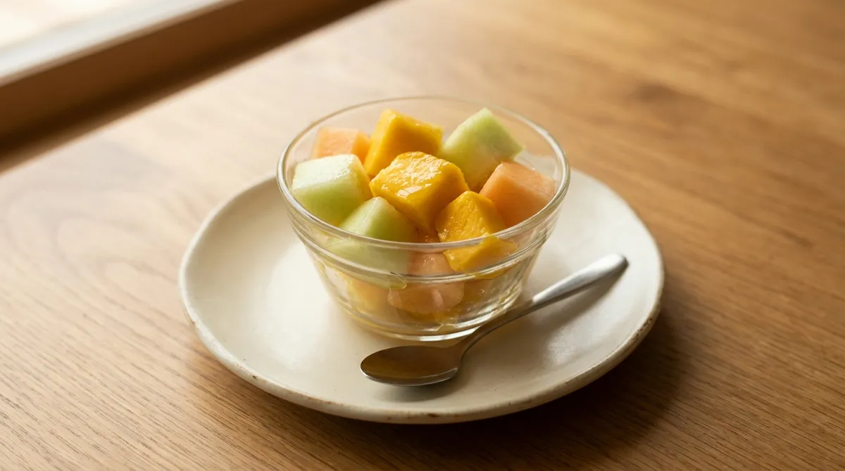 Fresh fruit, eaten the same day