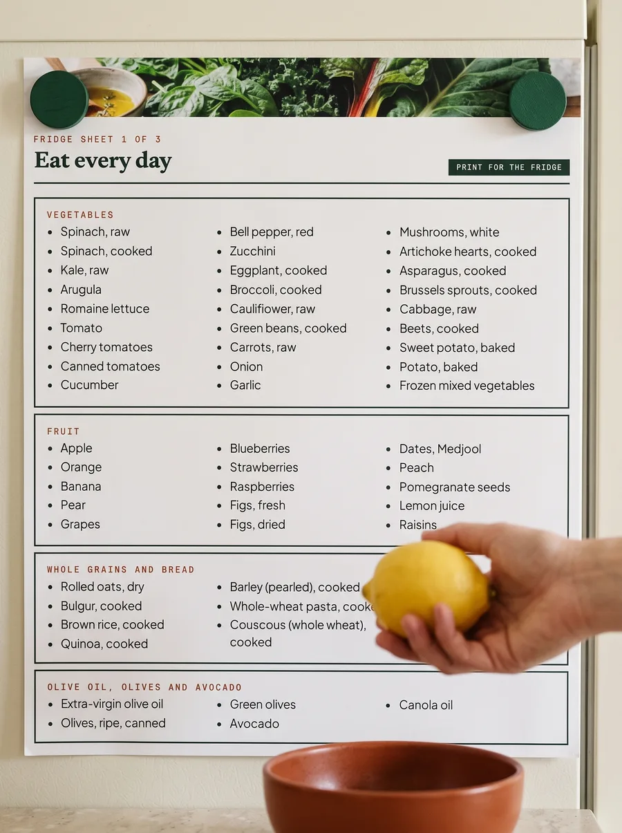 On the fridge door