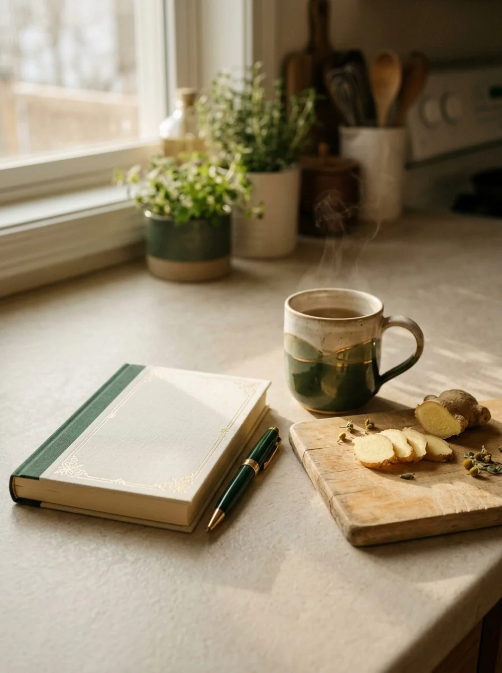The printed meal planner next to the online edition on a phone