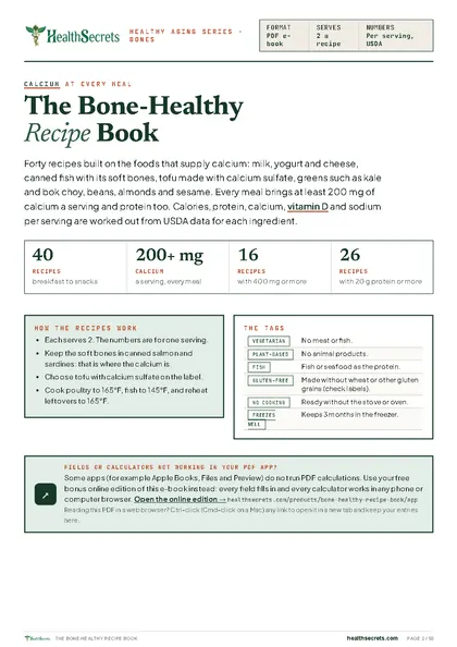 The Bone-Healthy Recipe Book: How the recipes work, and the tags