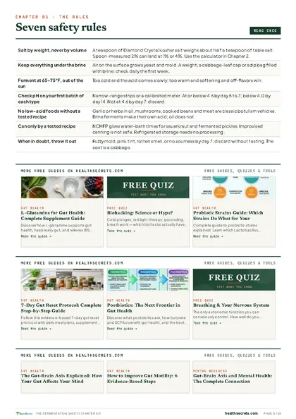 Fermentation Safety Starter Kit: Why It Is Safe page