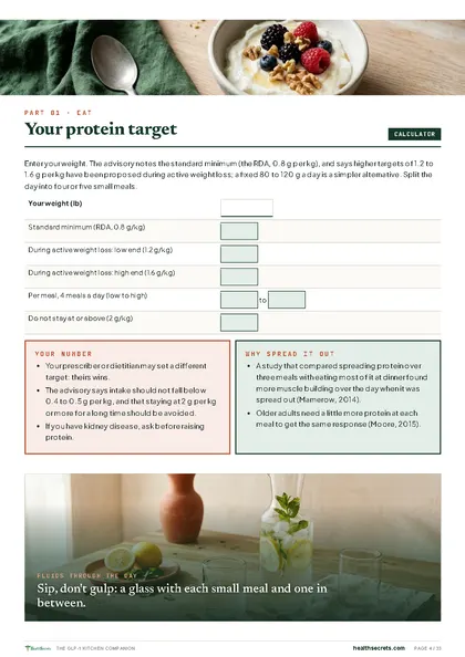 The GLP-1 Kitchen Companion: Your protein target, worked out from your weight