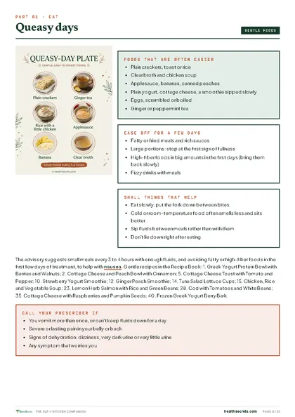 The GLP-1 Kitchen Companion: A plan for queasy days