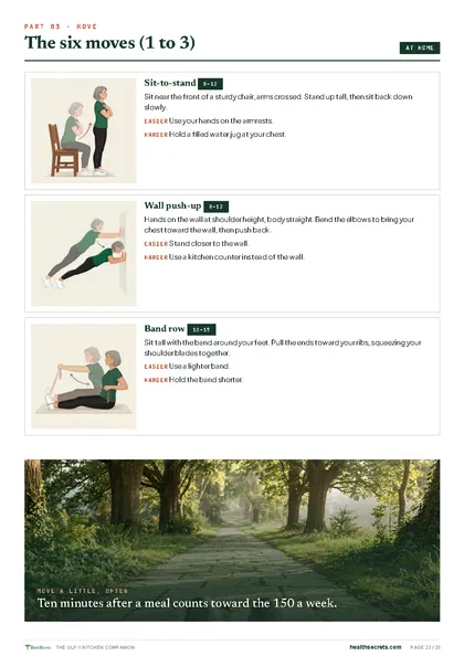 The GLP-1 Kitchen Companion: Six strength moves for home