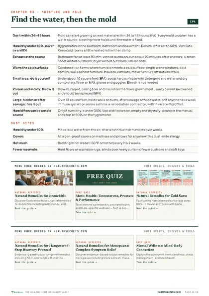 Healthy Home Air Quality Audit: Source-First Fixes page