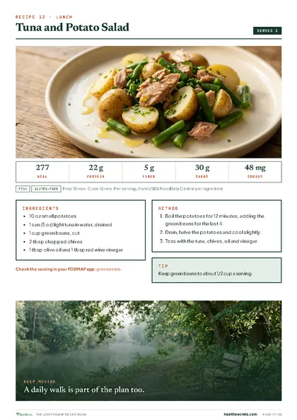 The Low-FODMAP Recipe Book: Tuna and potato salad