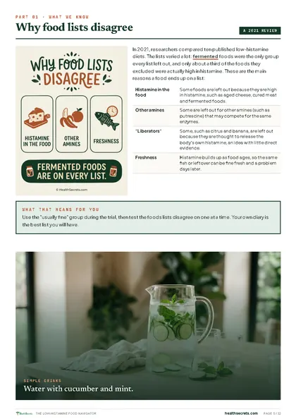 The Low-Histamine Food Navigator: Why food lists disagree