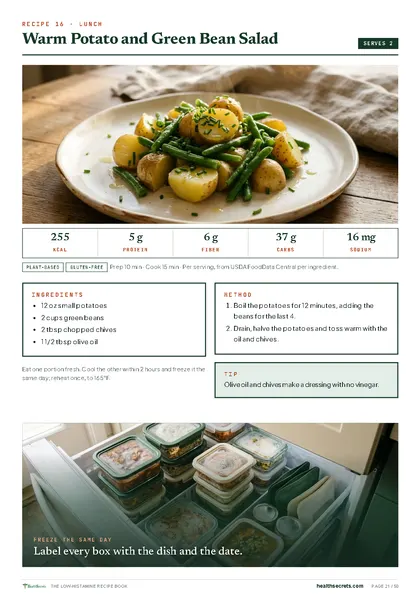 The Low-Histamine Recipe Book: Warm potato and green bean salad