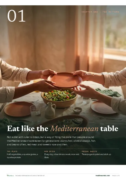 The Mediterranean Kitchen Starter Kit: Chapter openers: the pattern, in one page