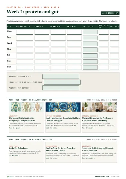Plant Protein Meal-Prep Blueprint: Week 1 of the tracker: protein and gut comfort, added up