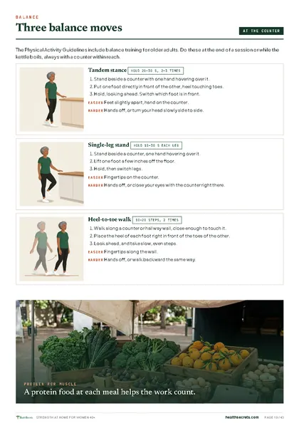 Strength at Home for Women 40+: Three balance moves at the counter