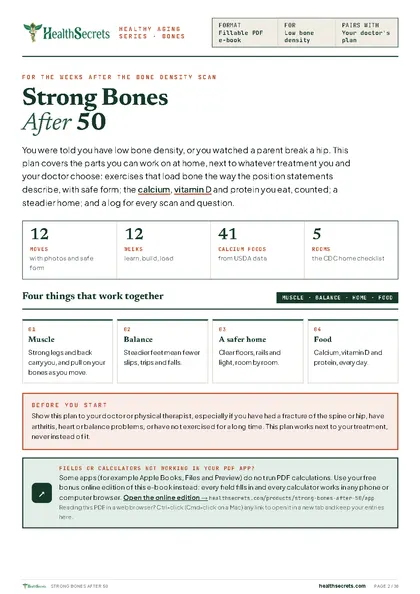 Strong Bones After 50: Start here: the four things that work together