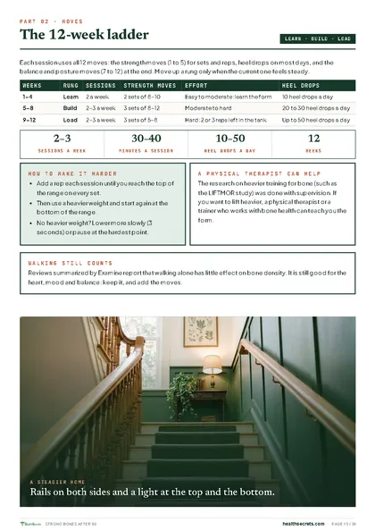 Strong Bones After 50: The 12-week ladder: learn, build, load