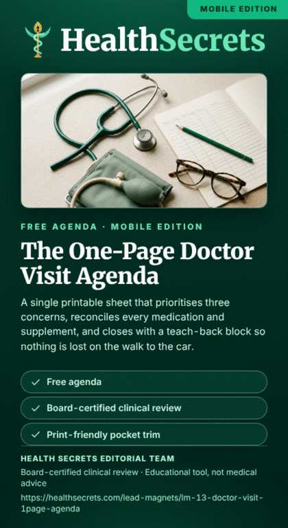 The One-Page Doctor Visit Agenda