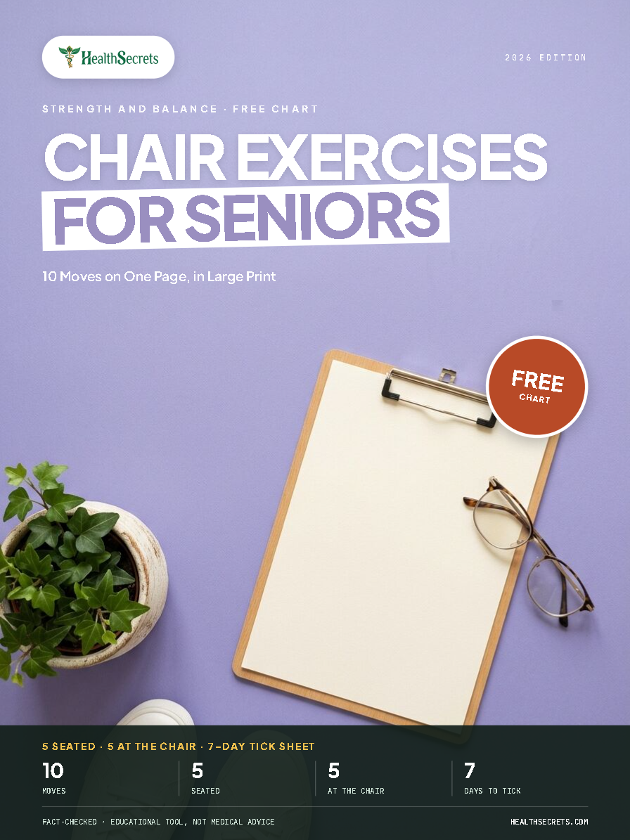Chair Exercises for Seniors: 10 Moves on One Page