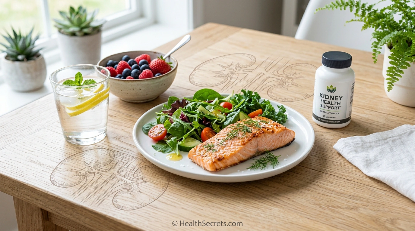 Kidney detox support through hydration, healthy diet, and lifestyle strategies for optimal kidney filtration