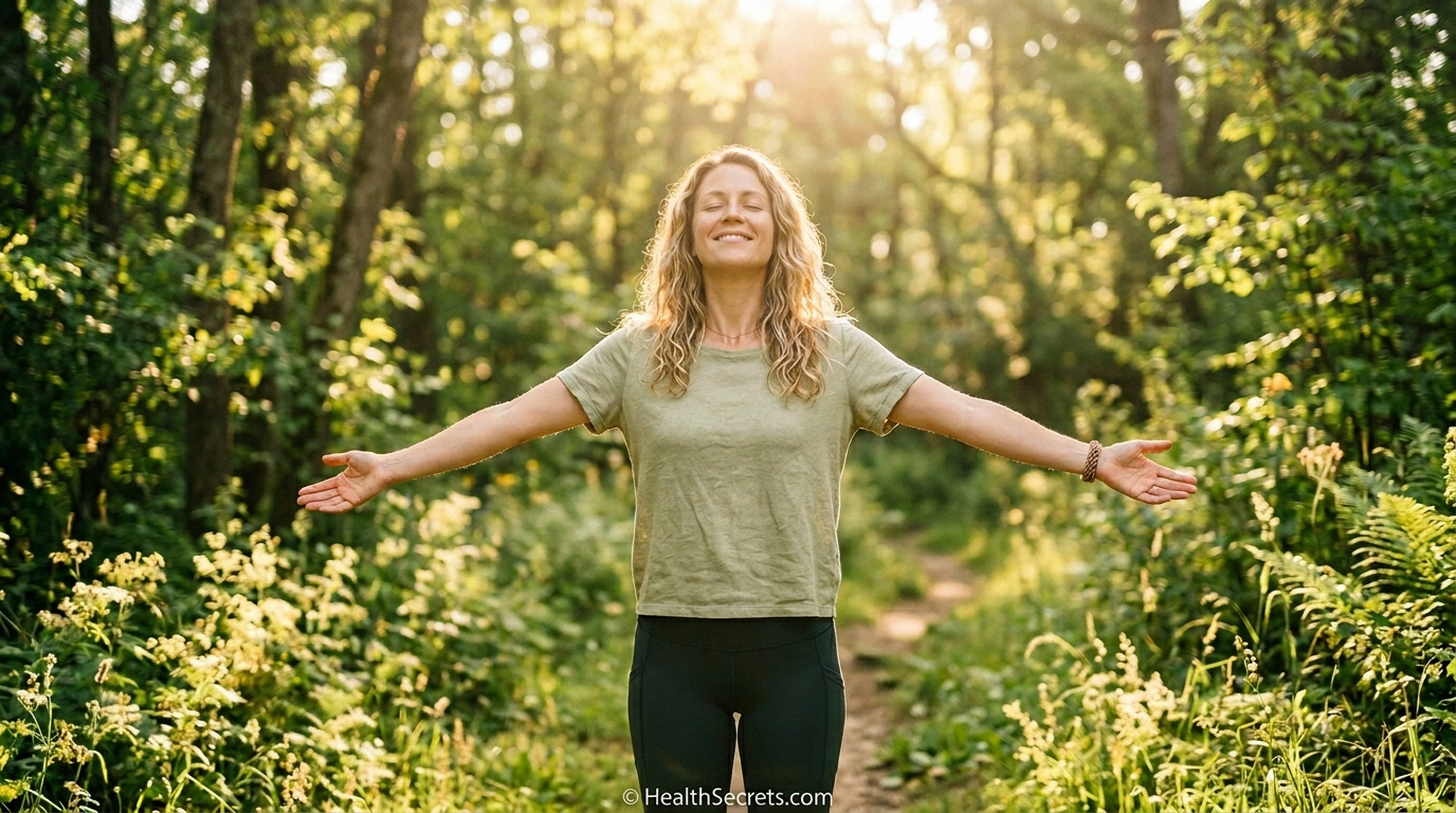 Person enjoying morning sunlight exposure outdoors for immune health and vitamin D production