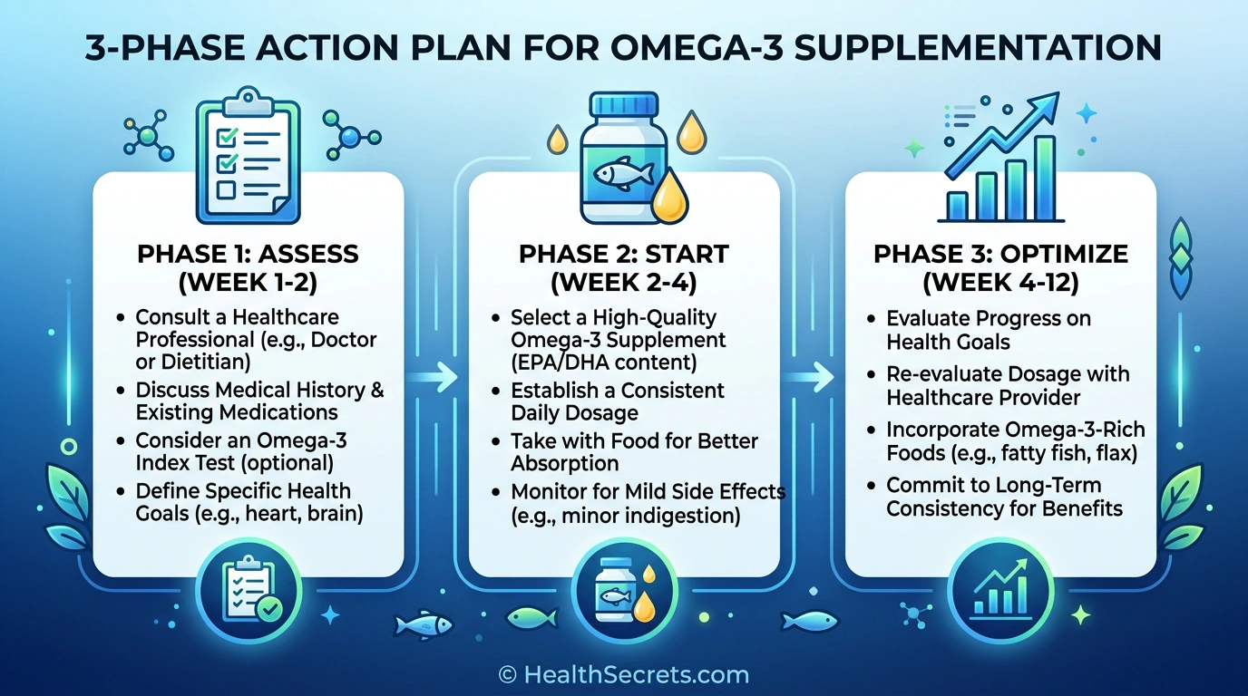 Three-phase action plan for starting omega-3 supplementation for brain health