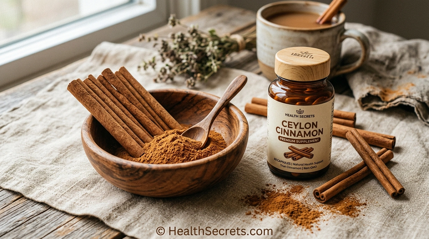 Ceylon cinnamon sticks and powder for blood sugar management