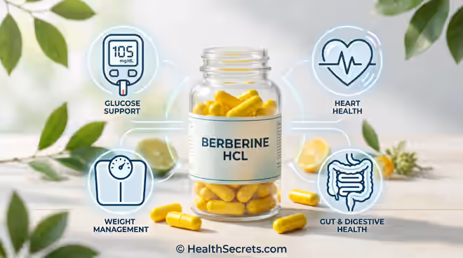Berberine supplement capsules for comprehensive metabolic health management